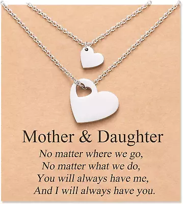 Mother Daughter Necklace Set For 2/3 Mothers Day Gifts For Mom Daughter Matching • $41.99