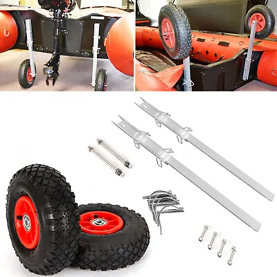 £84.61 • Buy Heavy Duty Inflatable Boat Launching Wheels 300Lbs For Kayak Yacht 4'' Dinghy UK