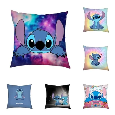 £3.58 • Buy Lilo Stitch Cartoon Pillow Case Plush Cushion Cover Home Sofa Decor 45*45CM Gift