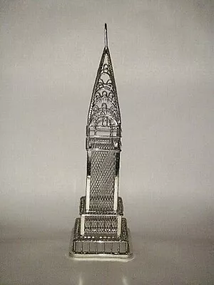 Chrysler Building Metal Sculpture Statue Wire Art 13.5  Nyc Art Deco Industrial • $35