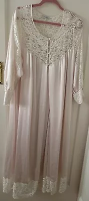 £60 • Buy David Nieper Long Nightdress & Negligee Pale Pink Size Approx Large