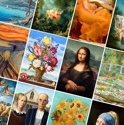 £2.99 • Buy FAMOUS PAINTERS PRINTS - Classic Art Posters - A4 A3 A2 - Home Decor Wall Art
