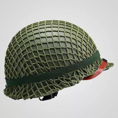 WW2 US M1 M88 M35 Army Replica Helmet Net Paratrooper Net Cotton Rope Outdoor • £8.39