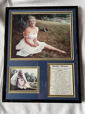 Marilyn Monroe Photo Collage Bio Pin-up Sam Shaw Collection 11 X 14 Framed • $14.75