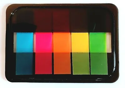 Neon Sticky Notes Index Tabs Highlighter Flags Page Markers Strips In Dispenser • £2.25