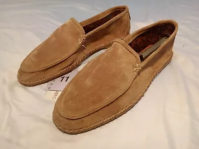 Men's Moccasin Slippers Suede Leather Sz 11  Sporting  Italy Made NWT • $49.95