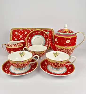 Maxwell & Williams Bone China Enchante Veronique 9 Piece Teapot Set VGC • $200