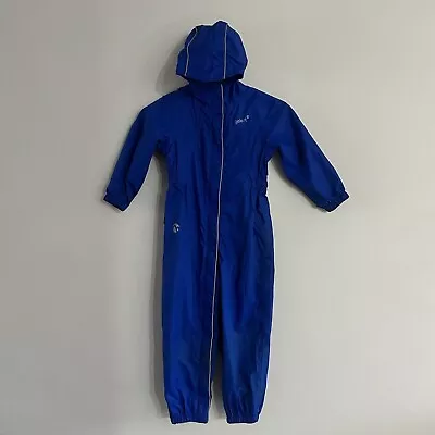 GELERT Rain Suit All In One 4-5 Yrs Unisex Child Full Zip Stormlite Blue Splash • £6