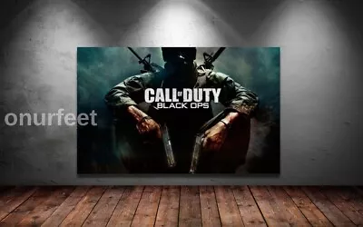 CALL OF DUTY BLACK OPS COD GAMING GAME ART WALL ART 30x20 Inch Canvas • £21.99