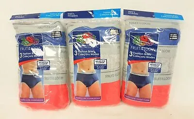LOT OF 9 NEW FRUIT Of The LOOM Men's Midrise Comfort Fashion Briefs - SIZE 2XL • $18.88
