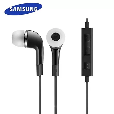 Genuine Samsung Handsfree Headphones Earphones EHS64AVFWE Wired Earbuds - Black • £3.35