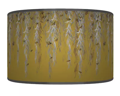 Leaves Stem Butterfly Mustard Grey Lampshade Pendant Lamp Shade Handmade Dz262 • £26.99