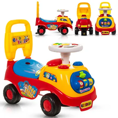 My First Red Ride On Car Baby Girl/ Boy Push Along Sound Effects W/ Storage • £24.94