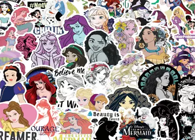 100pcs Cartoon Princess Vinyl Decal Stickers Laptop Waterproof Phone • $10.95