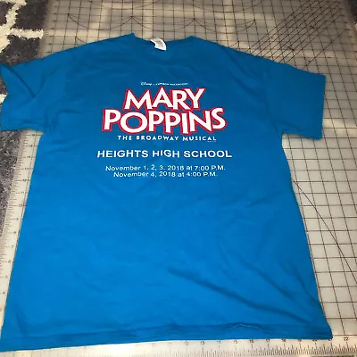Marry Poppins The Brodway T Shirt Medium. Blue Gildan • $9