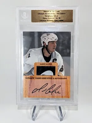 MARIO LEMIEUX Autograph Stick 2004-05 ITG Ultimate Memorabilia  /40 AUTO RARE • $190