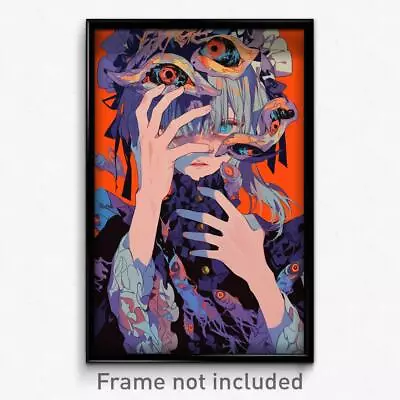 Anime Art Poster - Boy Feeling Insecurity Wearing Ragged Maid Headdress (Print) • $24.99