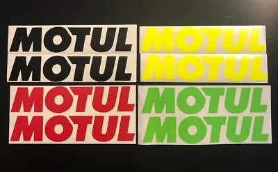 2x Motul Stickers Most Colours 2x Sheet Sticker 175mmx49mm Yamaha Kawasaki Honda • £5.99