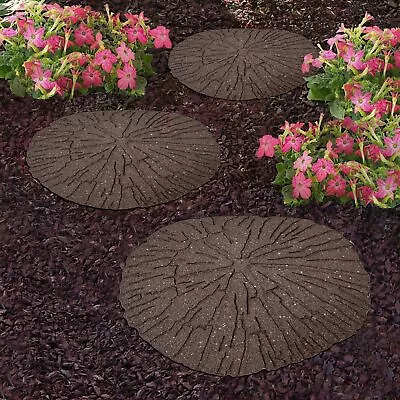 Garden Stepping Stone Recycled Rubber - Non-toxic Non-slip Eco & Pets Friendly • £12.69