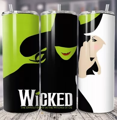 Wicked Stainless Steel Tumbler + Lid Coffee Travel Mug The Musical Tour. • $35