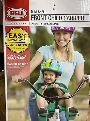 Bell Mini Shell Front Child Carrier - Bike Bicycle Seat Green 33lbs New Open Box • $25