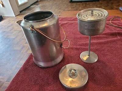 $19.99 • Buy VTG Comet Aluminum Camping Coffee Pot Percolator Copper Handles 20 Cups. C.A 50s
