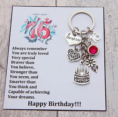 Personalised HAPPY BIRTHDAY Gifts Keyring 13th16th 21st 30th 40th Gift For Her  • £4.39
