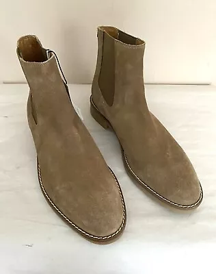 Zara Men’s Chelsea Leather Suede Boot Size 11 EUR 44 Brown • $89