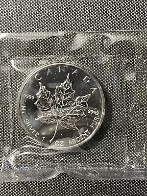 Canada 5 Dollars 1989 1 Ounce 99.99% Fine Silver Maple Leaf Original Sealed • $29.26