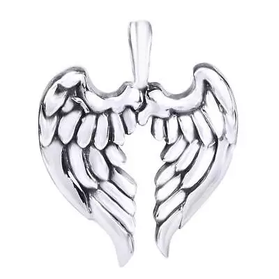 Guardian Angel Wings 14K White Gold Plated Pendant Necklace For Women's • $198.48