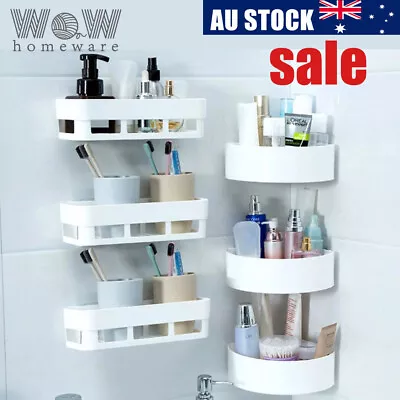 Shower Caddy Holder Rack Corner Storage Shelf Organiser Bathroom Adhesive2/4/6pk • $12.99