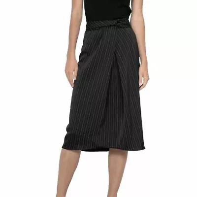Veronika Maine Black Pinstripe Skirt Size 14 • $75
