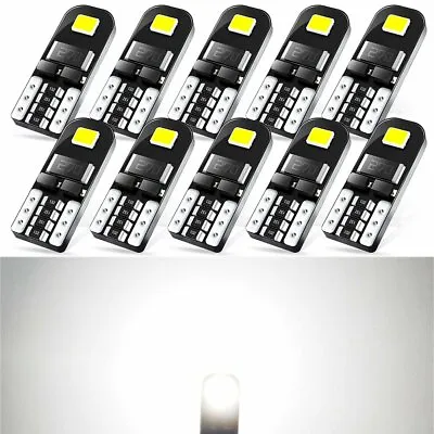 10pcs LED T10 194 168 W5W Car Interior Map License Plate Light Bulbs White 6000K • $7.99