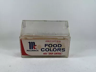 Vintage 1970s McCormick Food Colors Plastic Package Empty • $10.95