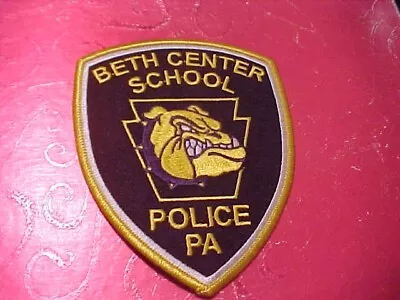 Beth Center Pennsylvania School Police Patch Shoulder Size Unused Not A Badge • $16.95