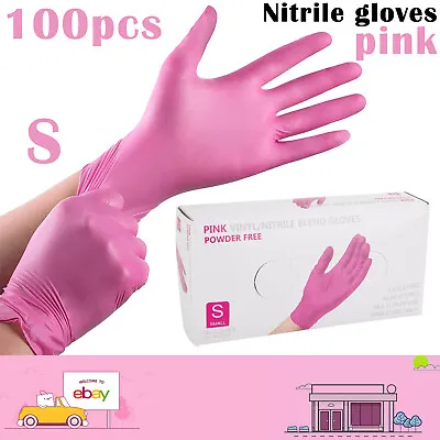 100 Disposable Nitrile Gloves Powder & Latex Free Medical Food Grade Tattoo UK • £8.69