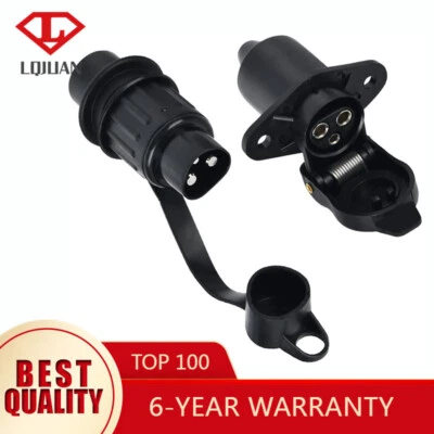 3 Pin Trailer Plug And Trailer Socket 12V 3 Pin Waterproof Connectors For Truck  • £9.96