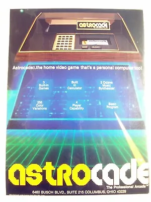 $7.99 • Buy 1982 Color Ad Astrocade, The Professional Arcade, Bally Mfg. Co., Columbus, Ohio