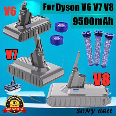 9500mAh Battery For Dyson V6 V7 V8 V10 SV10 SV11 SV12 Animal Extra SONY & Filter • $8.99