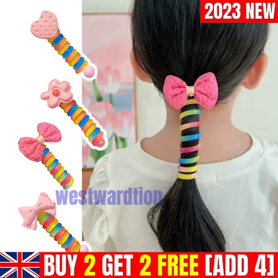 £4.59 • Buy Girls Kids Telephone Wire Line Ponytail Holder Rubber Band Elastic Hair Band DIY
