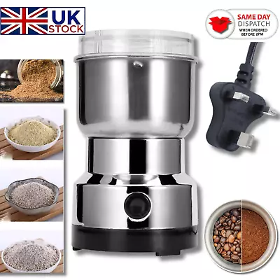 4Blade Electric Coffee Grinder Grinding Milling Bean Nut Spice Matte Blender Dry • £11.85