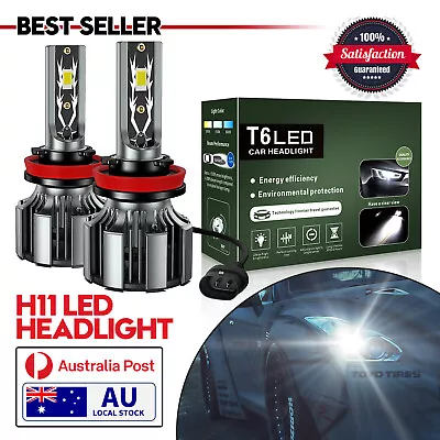 H11 LED HEADLIGHT BULB 6000K HIGH LOW BEAM BULB FOR Toyota Landcruiser Prado 150 • $31.86