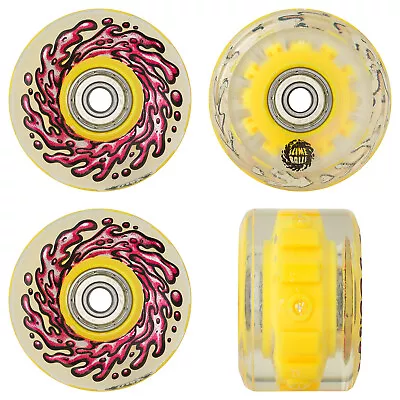 Slime Balls Skateboard Wheels 60mm LED Light Ups OG Slime 78A Red/Yellow • $43.95