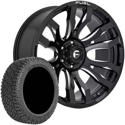 4-Fuel Blitz 20x9 6x135 Black/Milled Rims W/33x12.50R20LT Venom Power ATS Tires • $2496.99