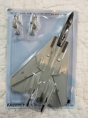 Fabbri 1:100 Model F-14 Tomcat Diecast Military Plane NEW Original Blister Pack • $22