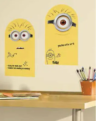 Despicable Me MINIONS Dry Erase Wall Stickers 2 MURALS Messages Pen Included • $12.99