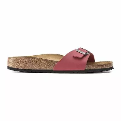 Birkenstock Madrid Birko-Flor Nubuck Sandals - Narrow - Scarlet Red - Women • $134.95