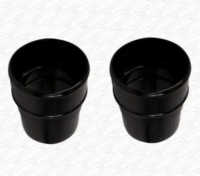 Gutter Down Pipe Rainwater Repair Set 2 X Joiners For 68mm Black Drain Pipe • £8.19