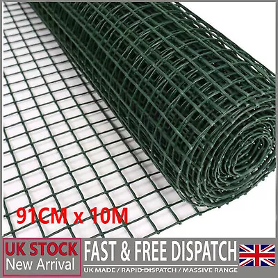 10M Welded Wire Mesh 1 X1  Galvanised Fence Aviary Rabbit Chicken Pet Run Coop • £19.99