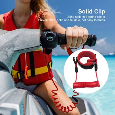 Engine Cut Off Boat Kill Switch Safety Lanyard Emergency Stop Tether Wrist Strap • $19.99